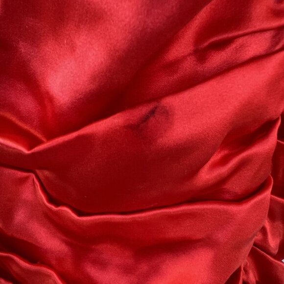 NWT NICHOLAS Gathered Party Dress in Scarlet Red $698 - Picture 12 of 14